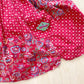 OshKosh Red Patterned Cord Skirtall - Yellow Clover Vintage Kids Clothes