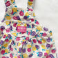 OshKosh Multicolored Rose Print Fine Cord Overalls