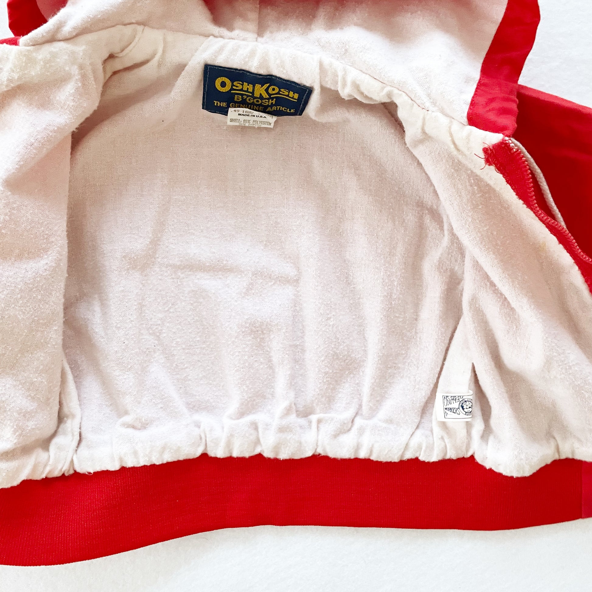 OshKosh Red Athletic Jacket - Yellow Clover Vintage Kids Clothes