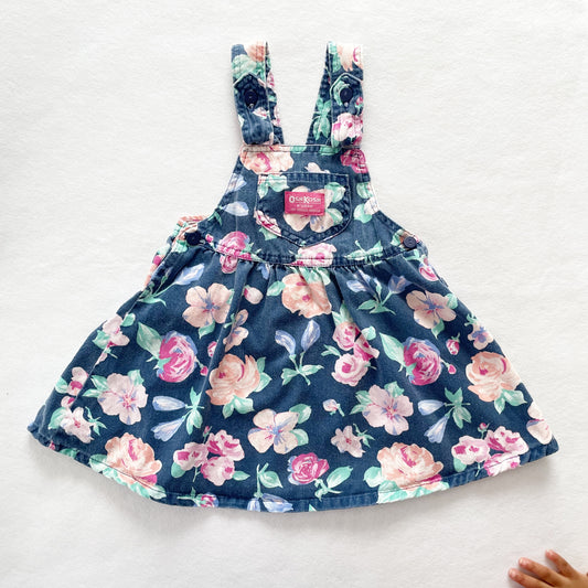 OshKosh Garden Party Floral Bow Back Skirtall - Yellow Clover Vintage Kids Clothes