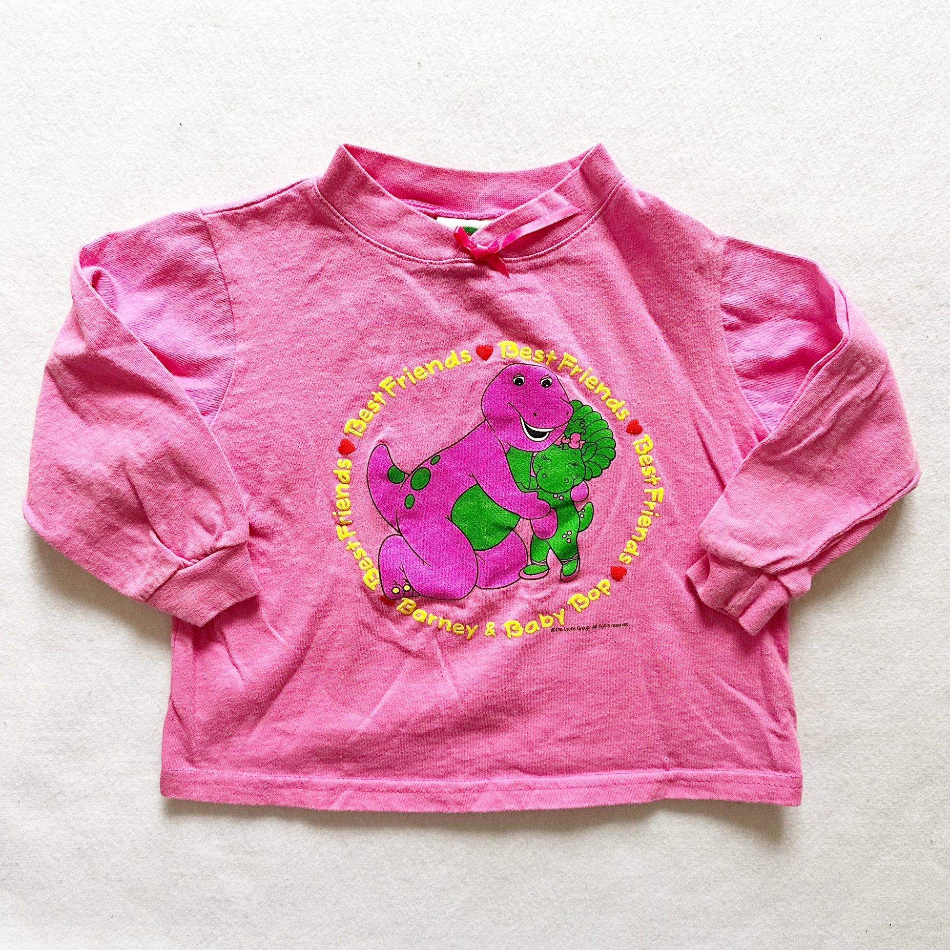 Vintage Barney and Baby Bop Tee: 3T - Yellow Clover Vintage Kids Clothes