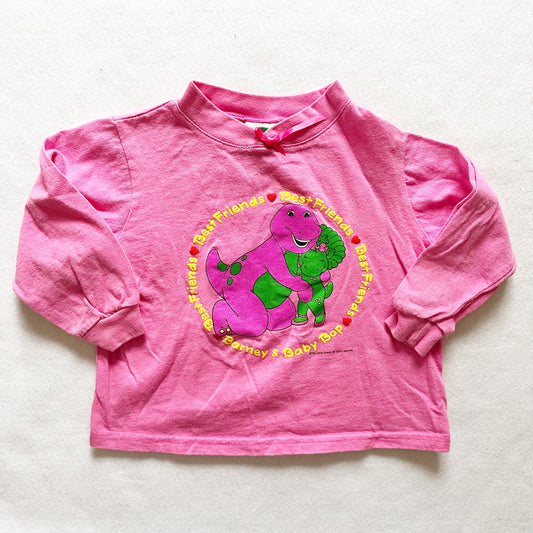Vintage Barney and Baby Bop Tee: 3T - Yellow Clover Vintage Kids Clothes