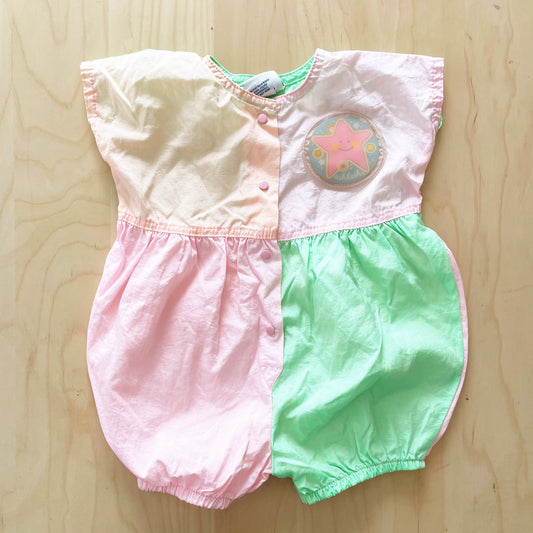 Vintage OshKosh Nylon Star Romper - Yellow Clover Vintage Kids Clothes