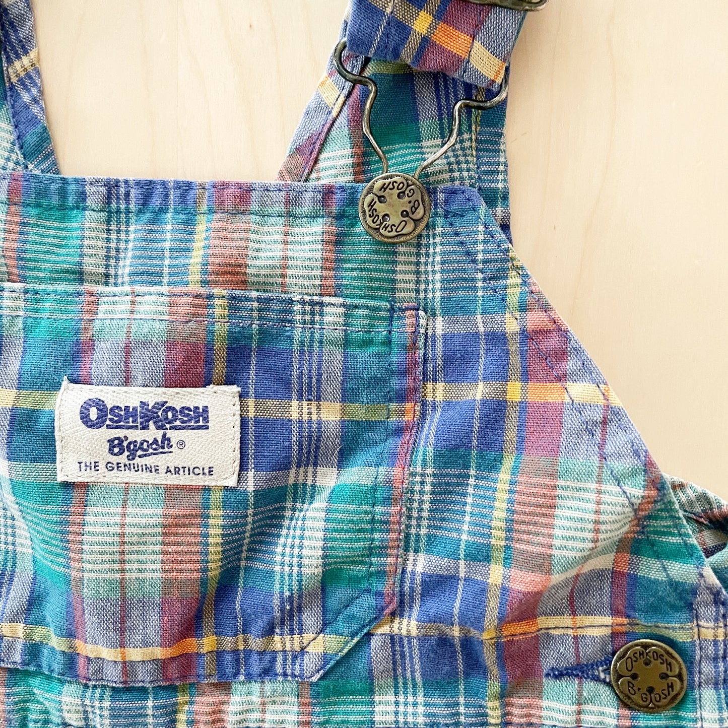 OshKosh Plaid Shortalls