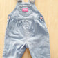 OshKosh Light Wash Floral Accent Overalls