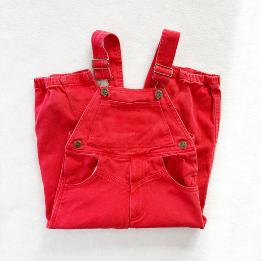 Happy Kids Red Overalls - Yellow Clover Vintage Kids Clothes