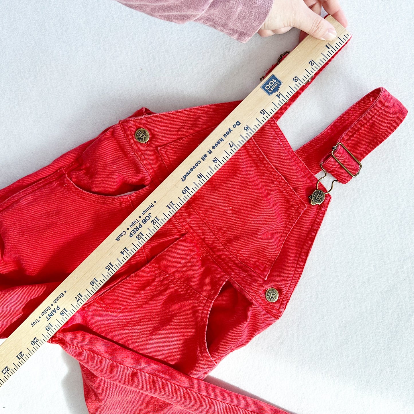 Happy Kids Red Overalls - Yellow Clover Vintage Kids Clothes