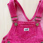 Guess Red Wash Longer Cut Shortalls - Yellow Clover Vintage Kids Clothes