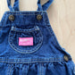 OshKosh Dark Wash Bubble Overalls - Yellow Clover Vintage Kids Clothes