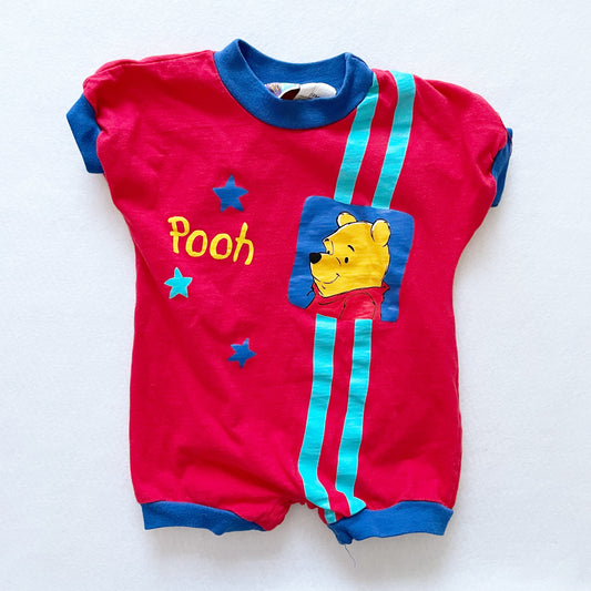 Winnie the Pooh Ringer Romper - Yellow Clover Vintage Kids Clothes