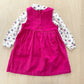 OshKosh Fruit Cord Dress Set - Yellow Clover Vintage Kids Clothes
