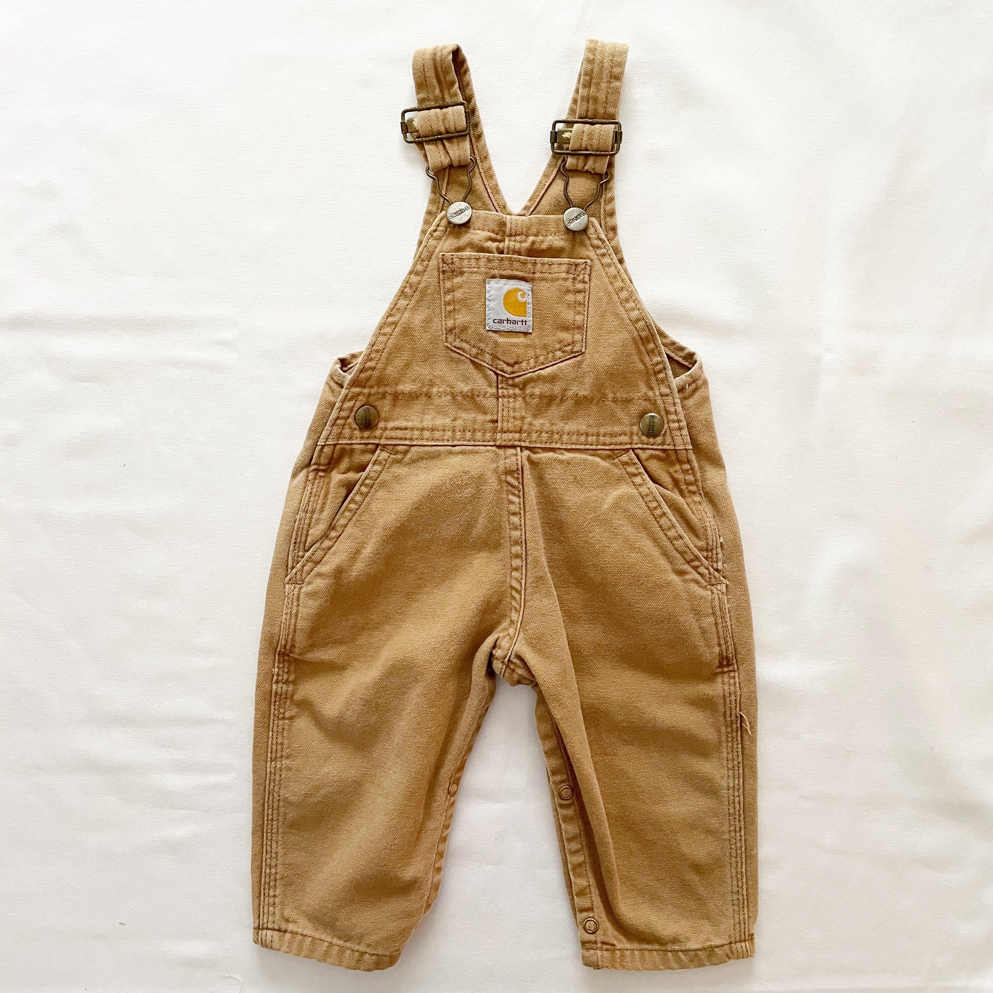 Carhartt Tan Overalls • 12m - Yellow Clover Vintage Kids Clothes