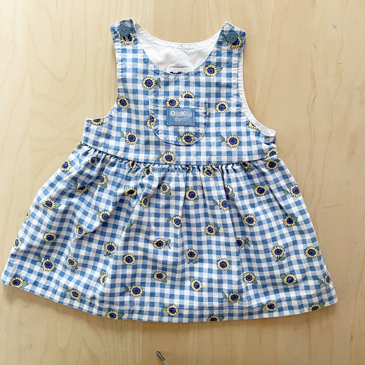 Vintage OshKosh Sunflower Gingham Dress - Yellow Clover Vintage Kids Clothes