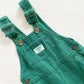 OshKosh Green + Navy Blue Striped Overalls - Yellow Clover Vintage Kids Clothes