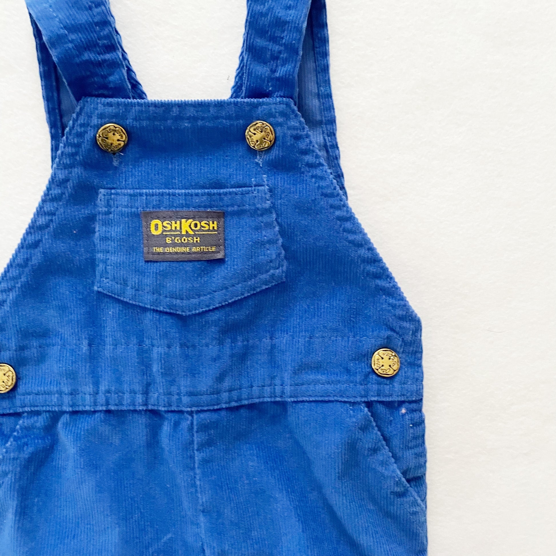 OshKosh Footed Cord Overalls - Yellow Clover Vintage Kids Clothes