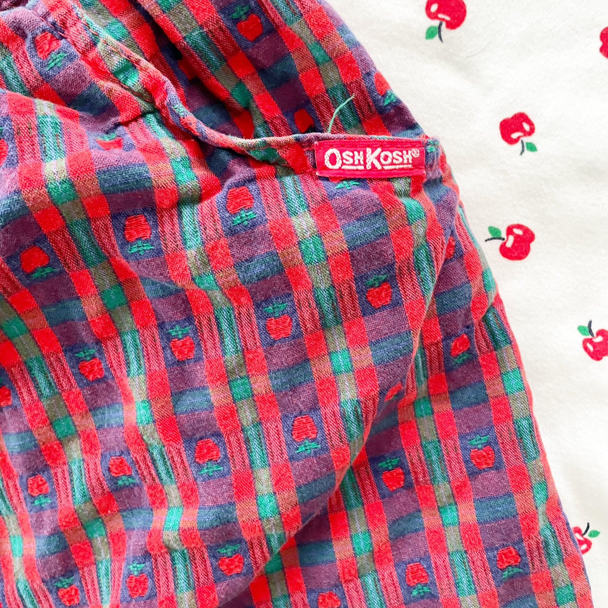 OshKosh Apple Skirt + Tops Bundle - Yellow Clover Vintage Kids Clothes