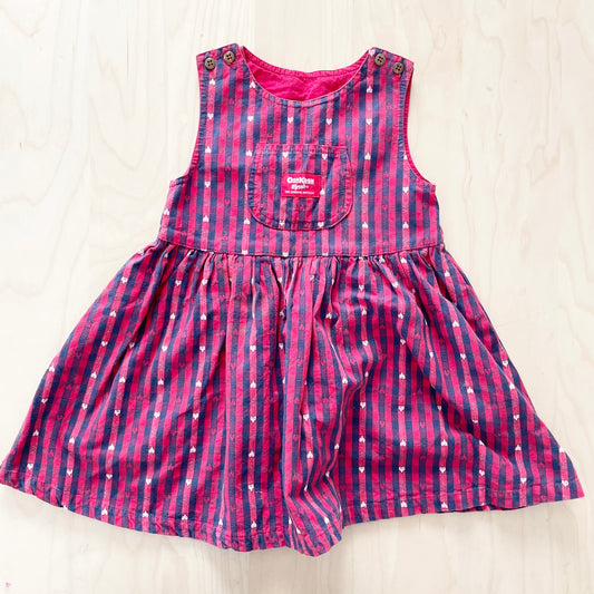 OshKosh Heart Woven Dress - Yellow Clover Vintage Kids Clothes
