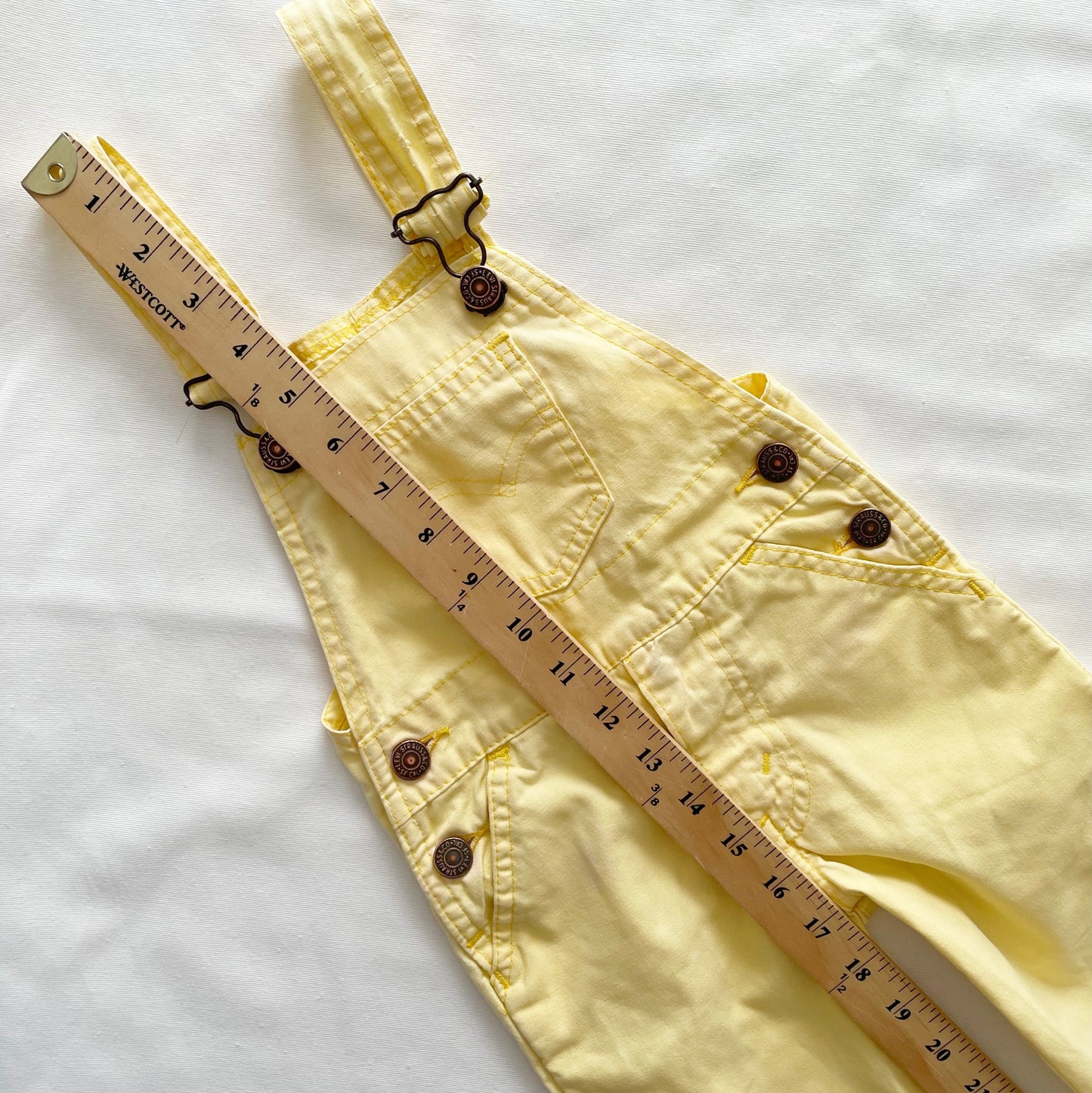 Levi’s Light Yellow Overalls • 2T/3T? - Yellow Clover Vintage Kids Clothes