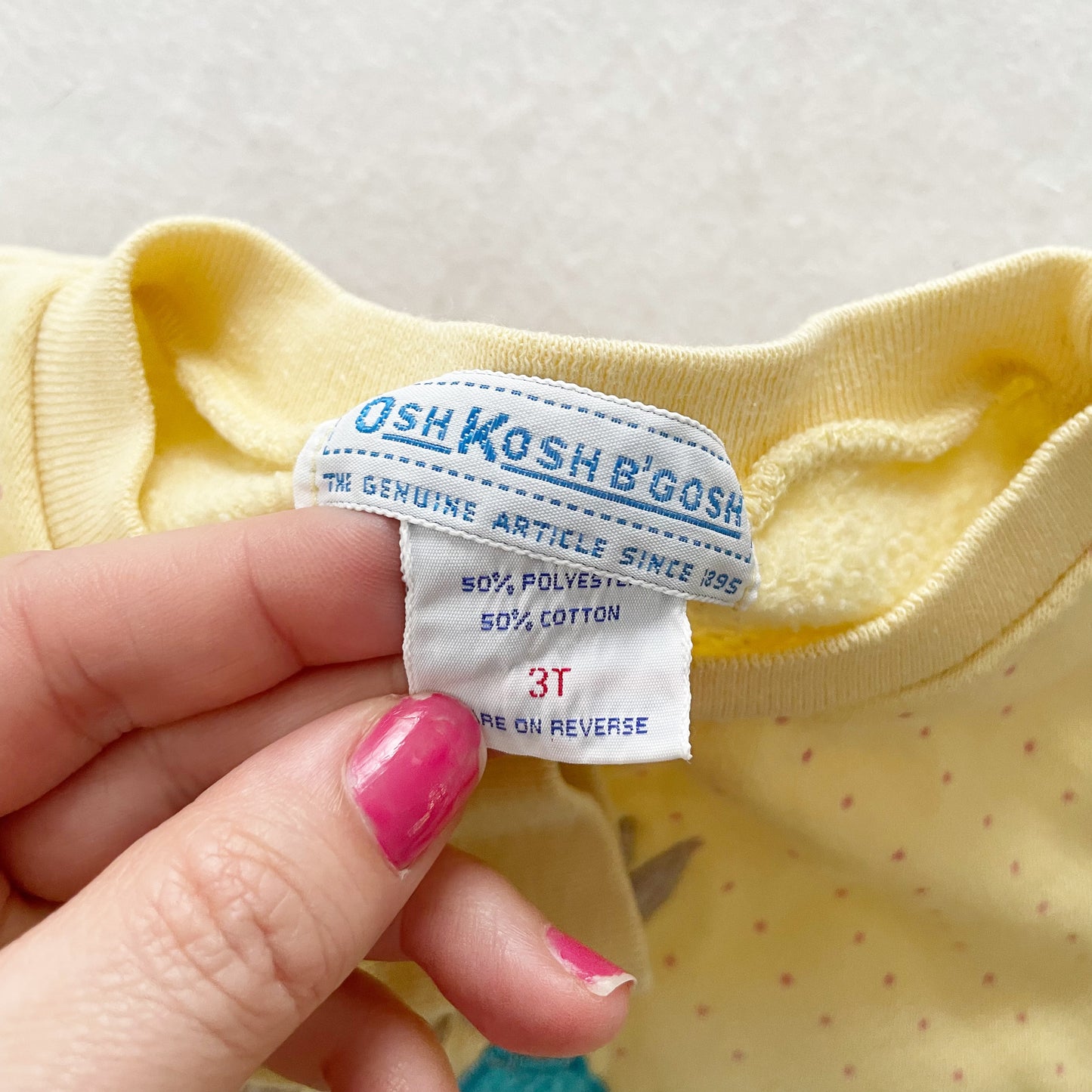 OshKosh Bunny Sweatshirt - Yellow Clover Vintage Kids Clothes
