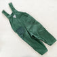 OshKosh Green Stripe Pocket Overalls - Yellow Clover Vintage Kids Clothes