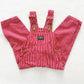 OshKosh Red Hickory Stripe Overalls