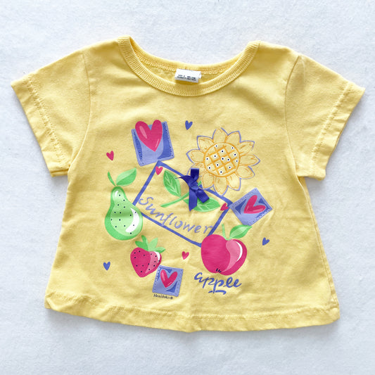 Healthtex Sunflower Fruit Tee - Yellow Clover Vintage Kids Clothes