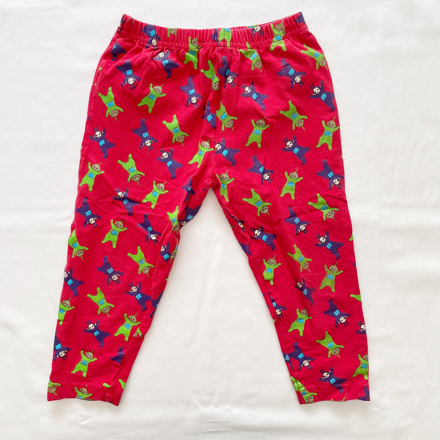 Teletubbies Print Leggings - Yellow Clover Vintage Kids Clothes