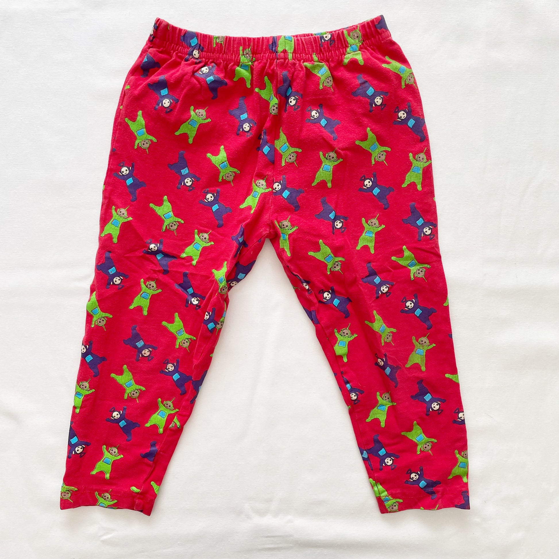 Teletubbies Print Leggings - Yellow Clover Vintage Kids Clothes