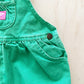 OshKosh Green Shortalls - Yellow Clover Vintage Kids Clothes
