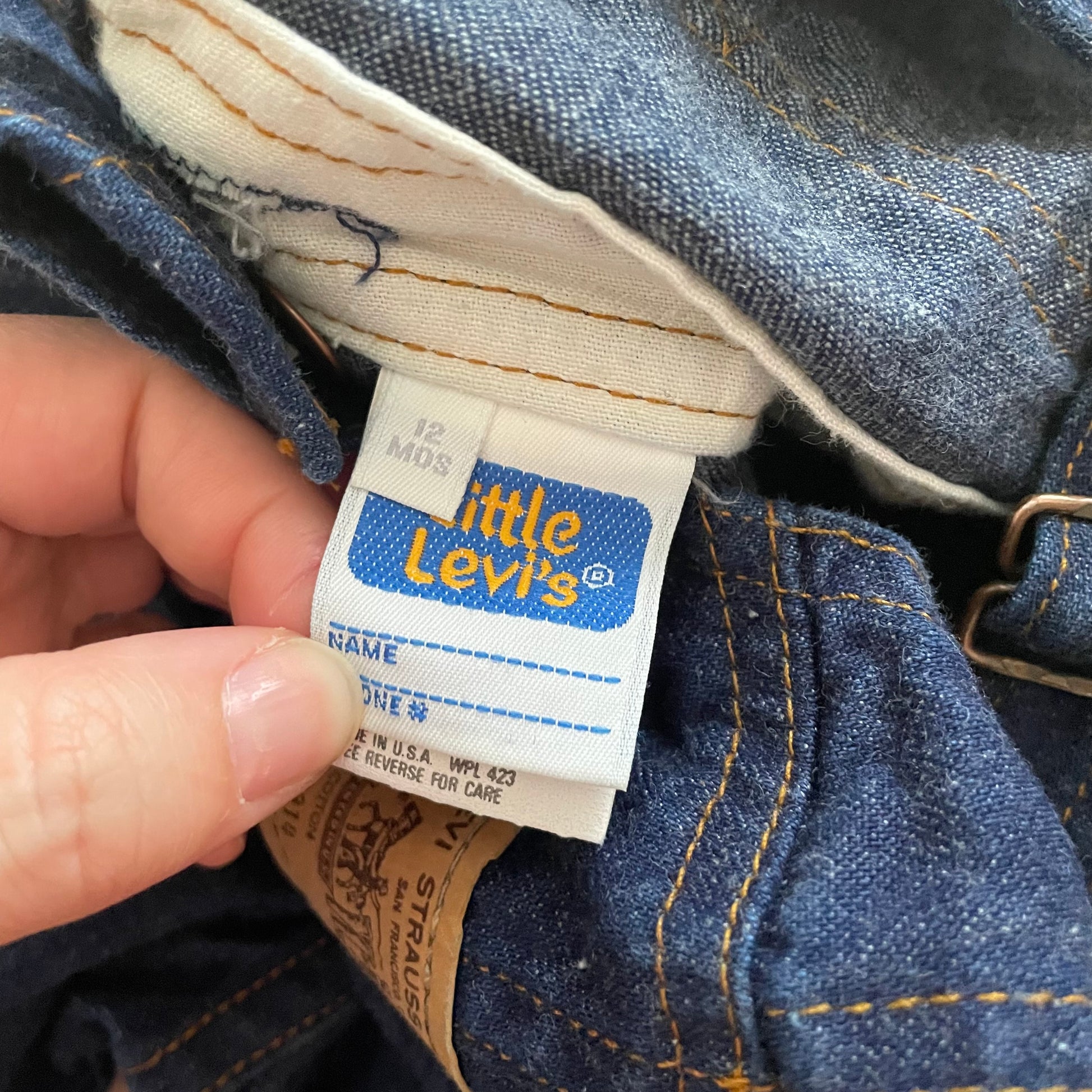 Levi’s Orange Tab Overalls - Yellow Clover Vintage Kids Clothes