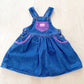Vintage OshKosh Denim Stripe Skirtall - Yellow Clover Vintage Kids Clothes