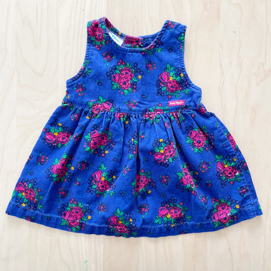 OshKosh Blue Floral Fine Cord Dress