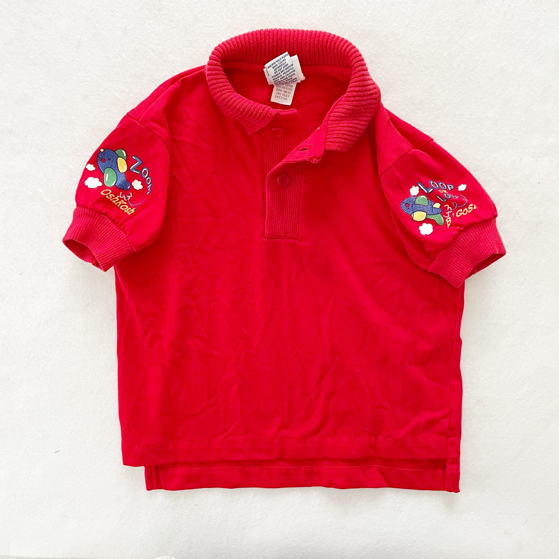 OshKosh Planes Top - Yellow Clover Vintage Kids Clothes