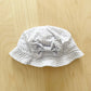 OshKosh Periwinkle Gingham Bow Bucket Hat - Yellow Clover Vintage Kids Clothes