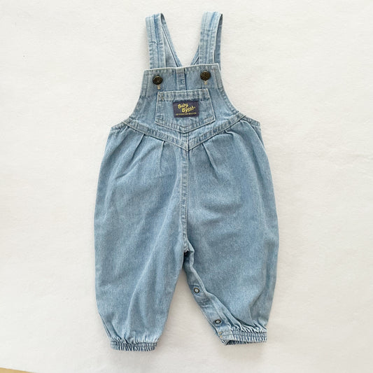 Baby B’gosh Light Wash Bubble Overalls - Yellow Clover Vintage Kids Clothes