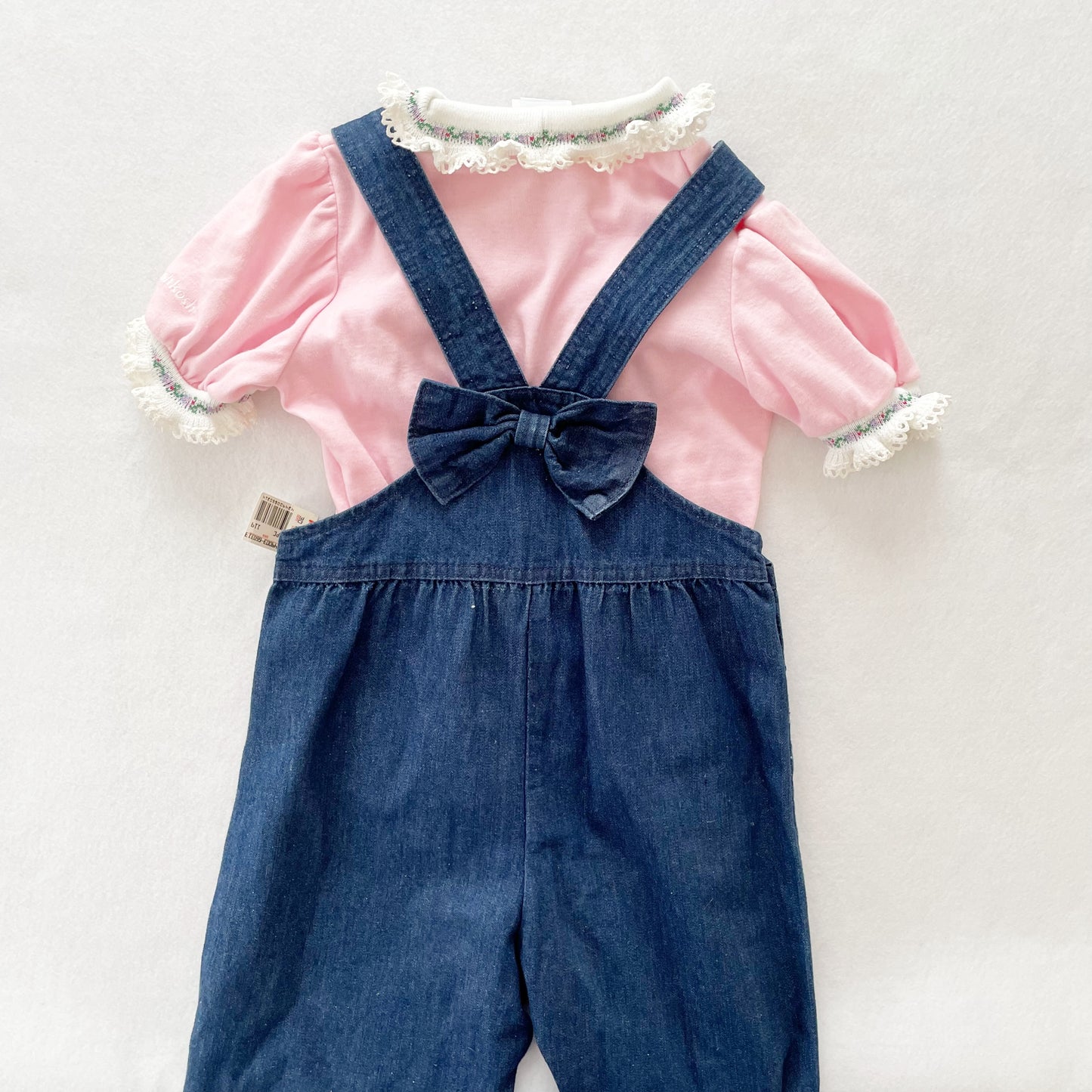 OshKosh Bow Back Overalls Set - Yellow Clover Vintage Kids Clothes