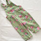 Vintage Hartstrings Floral Ruffle Toddler Overalls