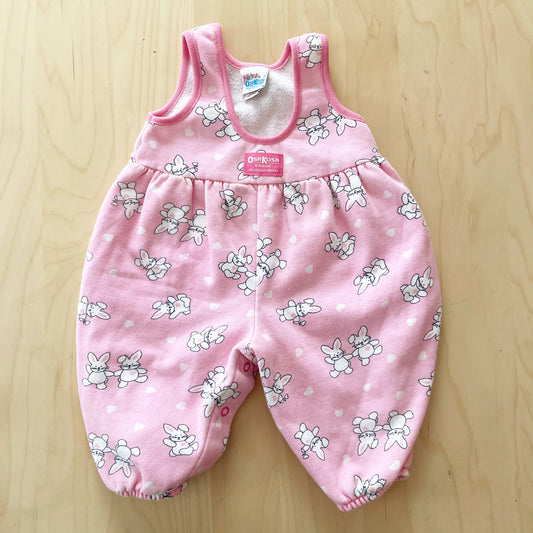Vintage OshKosh Bunny Sweatshirt Romper - Yellow Clover Vintage Kids Clothes