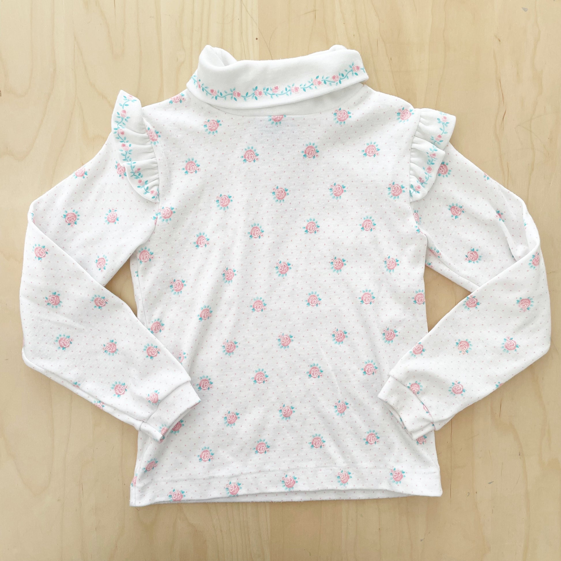 Vintage OshKosh Floral Print Turtleneck Layer Top