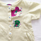Barney and Baby Bop Garden Flowers Romper • 4T - Yellow Clover Vintage Kids Clothes
