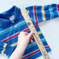 Healthtex Primary Striped Long Sleeve Polo - Yellow Clover Vintage Kids Clothes