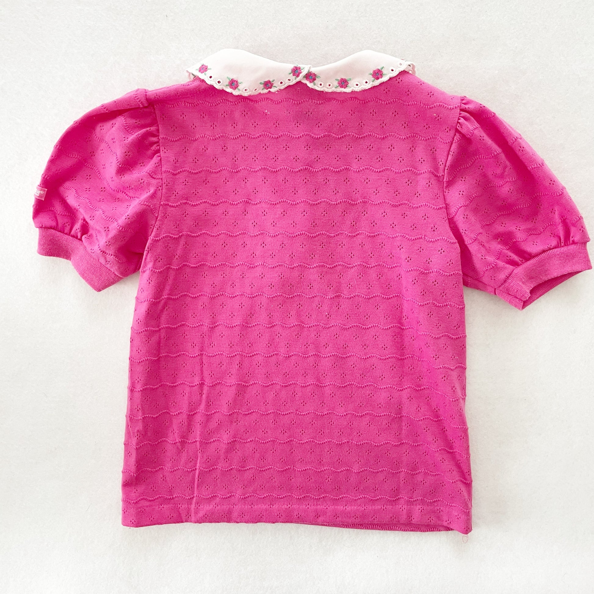 OshKosh Pointelle Layer Top - Yellow Clover Vintage Kids Clothes