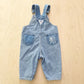 Baby B’gosh Engineer Stripe Bear Pocket Overalls - Yellow Clover Vintage Kids Clothes