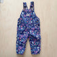OshKosh Bunny Floral Print Overalls - Yellow Clover Vintage Kids Clothes