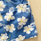 OshKosh Tropical Flower Blue Skirtall - Yellow Clover Vintage Kids Clothes