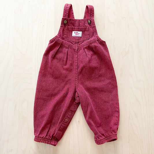 Vintage Baby B’gosh Red Bubble Overalls - Yellow Clover Vintage Kids Clothes
