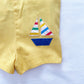 Bryan Stripe Sailboat Romper Set • 3T (?) - Yellow Clover Vintage Kids Clothes