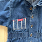 OshKosh Denim Bandana Patch Jumpsuit - Yellow Clover Vintage Kids Clothes