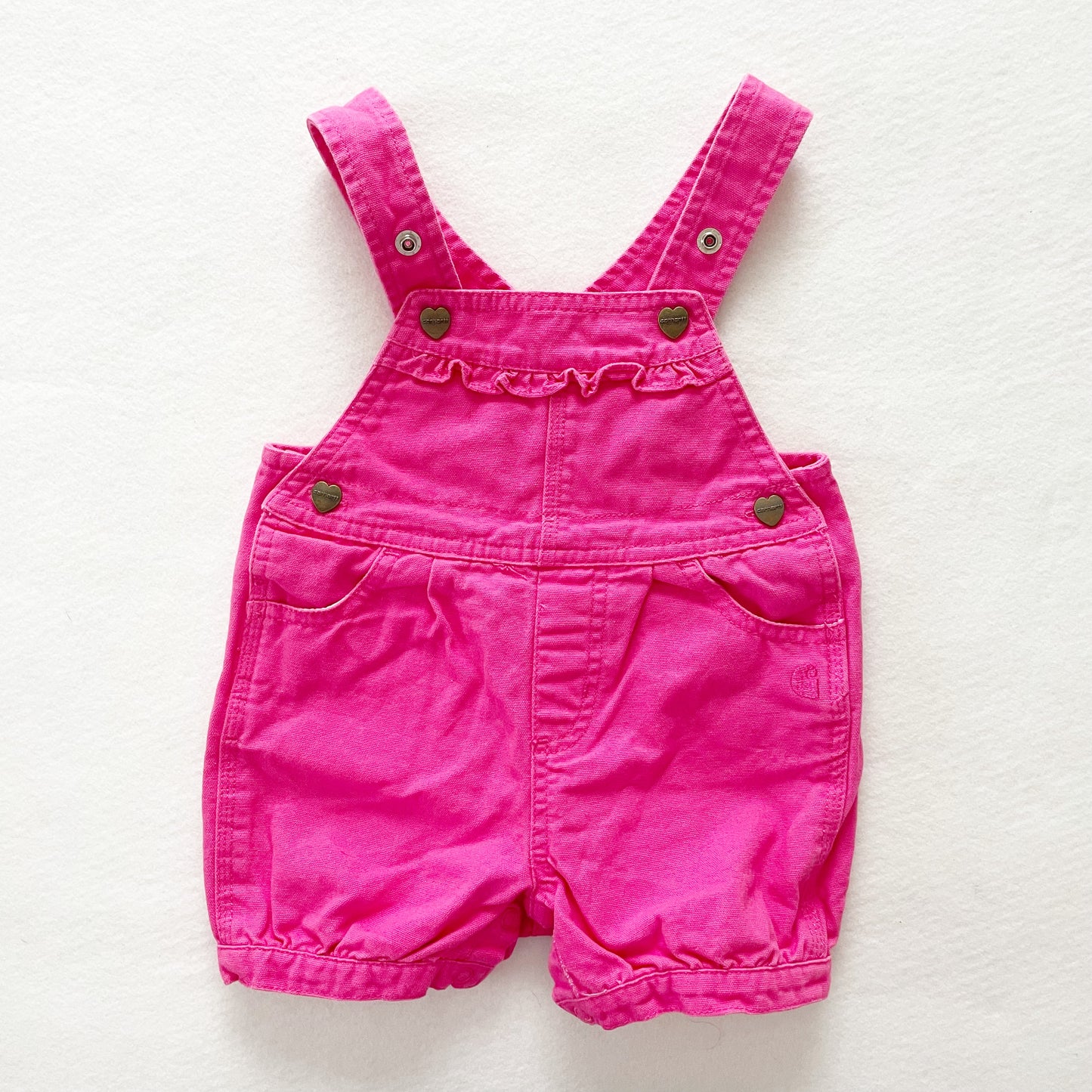 Carhartt Pink Bubble Shortalls - Yellow Clover Vintage Kids Clothes