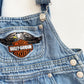 Harley-Davidson Denim Overalls • 3T (?) - Yellow Clover Vintage Kids Clothes